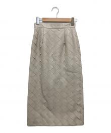 LE CIEL BLEU（ルシェルブルー）の古着「23AWLeather Bucket Skirt」｜アイボリー