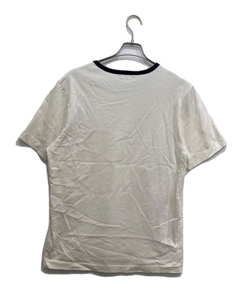 Merz b Schwanen（メルツベーシュヴァーネン）MERZ B SCHWANEN (メルツベーシュヴァーネン) リンガーTシャツ ホワイト サイズ:XLの古着・服飾アイテム