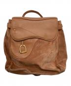 GUCCIグッチ）の古着「サドルリュック」｜ブラウン