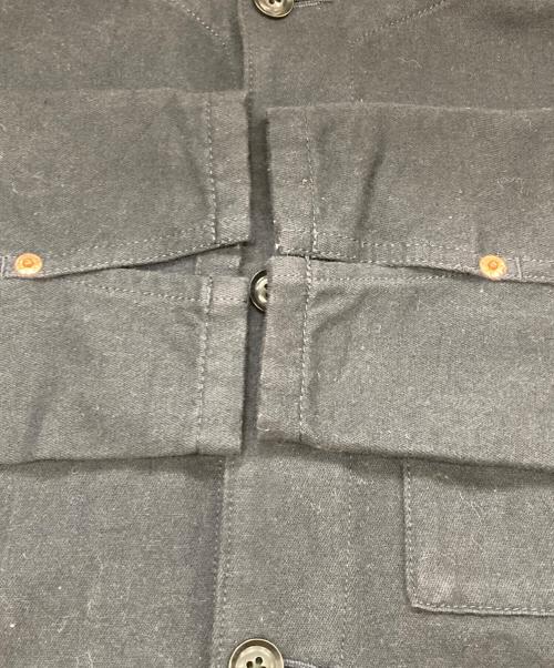 BEAMS BOY（ビームスボーイ）BEAMS BOY (ビームスボーイ) ウール混ノーカラーコート ネイビー サイズ:不明の古着・服飾アイテム