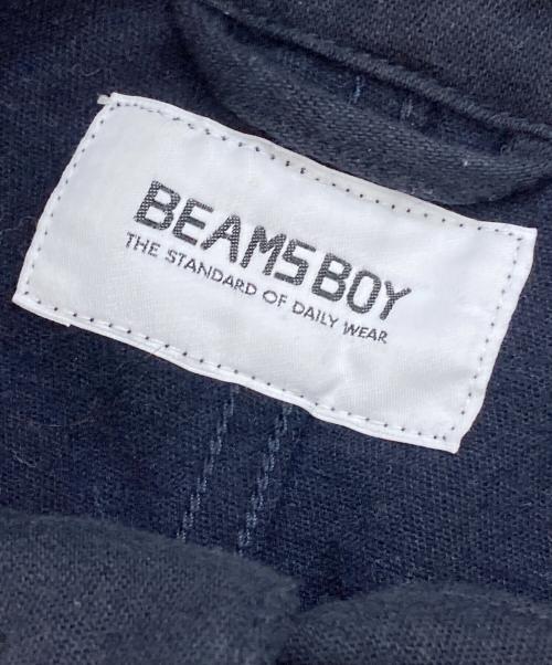 BEAMS BOY（ビームスボーイ）BEAMS BOY (ビームスボーイ) ウール混ノーカラーコート ネイビー サイズ:不明の古着・服飾アイテム