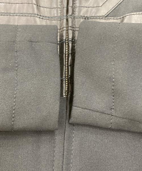 DIRK BIKKEMBERGS（ダークビッケンバーグ）DIRK BIKKEMBERGS (ダークビッケンバーグ) フロントレザー切替ジャケット ブラック サイズ:46の古着・服飾アイテム