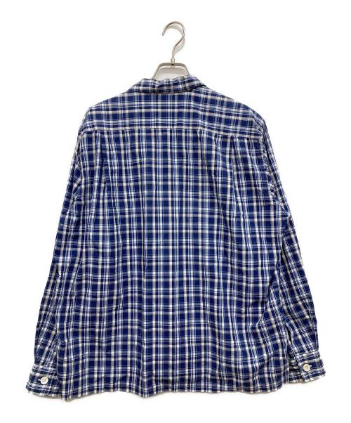 COMME des GARCONS HOMME（コムデギャルソン オム）COMME des GARCONS HOMME (コムデギャルソン オム) ブリーチ加工チェックシャツ ブルー サイズ:不明の古着・服飾アイテム