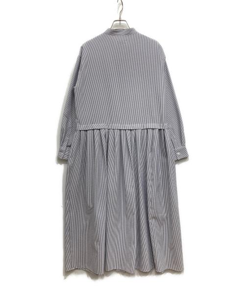 SHIPS（シップス）SHIPS (シップス) タック切替シャツワンピース ブルー×ホワイト サイズ:Mの古着・服飾アイテム