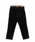 Carhartt WIPカーハート ワークインプログレス）の古着「コーデュロイパンツ」｜ブラック