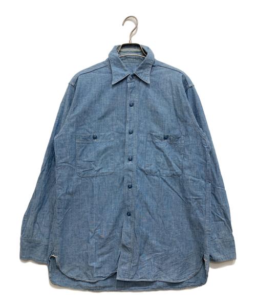 BIG YANK（ビッグヤンク）BIG YANK (ビッグヤンク) 復刻マチ付シャンブレーシャツ ブルー サイズ:-の古着・服飾アイテム