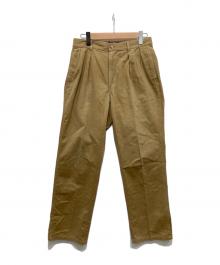 POLO RALPH LAUREN（ポロ・ラルフローレン）の古着「2タックコットンパンツ」｜ベージュ