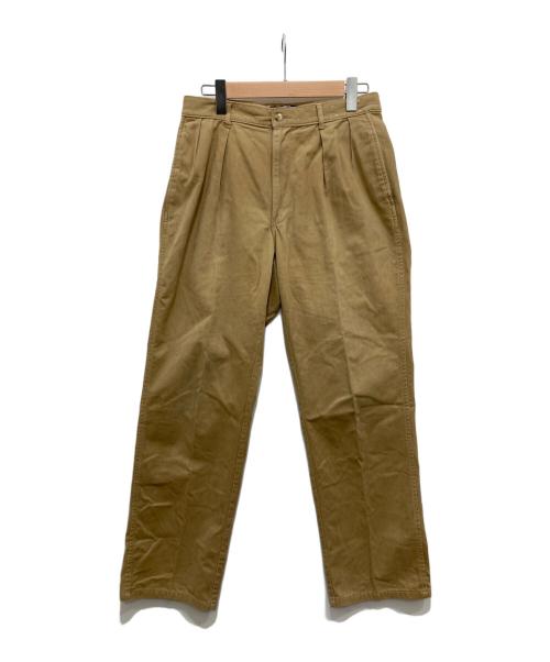 POLO RALPH LAUREN（ポロ・ラルフローレン）POLO RALPH LAUREN (ポロ・ラルフローレン) 2タックコットンパンツ ベージュ サイズ:W32の古着・服飾アイテム