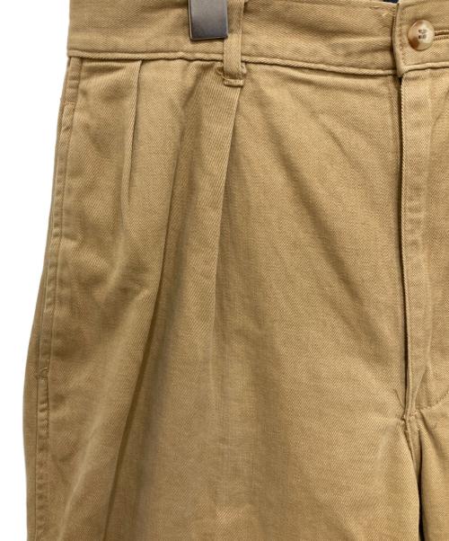 POLO RALPH LAUREN（ポロ・ラルフローレン）POLO RALPH LAUREN (ポロ・ラルフローレン) 2タックコットンパンツ ベージュ サイズ:W32の古着・服飾アイテム