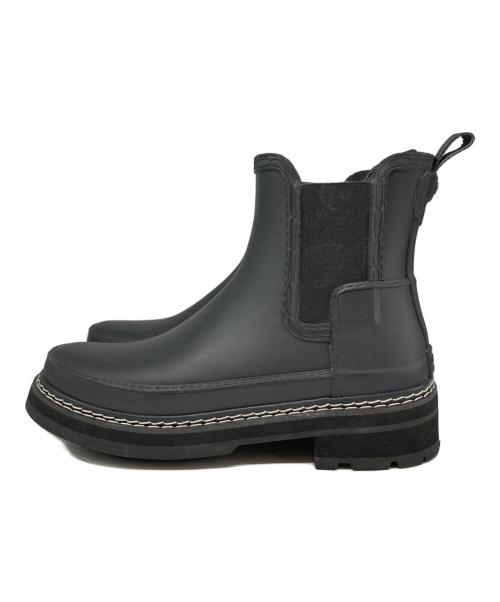 HUNTER（ハンター）HUNTER (ハンター) W REF STITCH DETAIL CHELSEA ブラック サイズ:24.5cmの古着・服飾アイテム