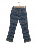 Hysteric Glamourヒステリックグラマー）の古着「スクラッチフレアデニムパンツ」｜インディゴ