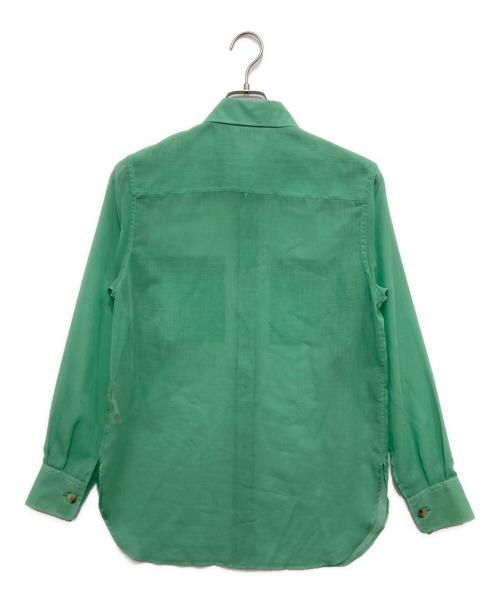 AURALEE（オーラリー）AURALEE (オーラリー) シアークロスシャツ グリーン サイズ:SIZE0の古着・服飾アイテム