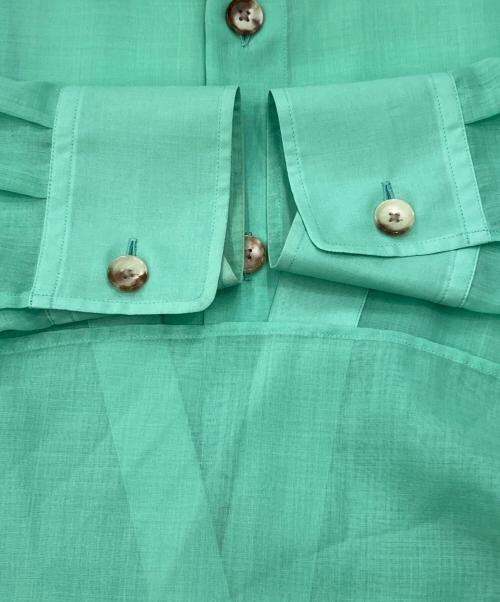 AURALEE（オーラリー）AURALEE (オーラリー) シアークロスシャツ グリーン サイズ:SIZE0の古着・服飾アイテム