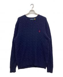 RALPH LAUREN（ラルフローレン）の古着「ケーブルニット」｜ブルー