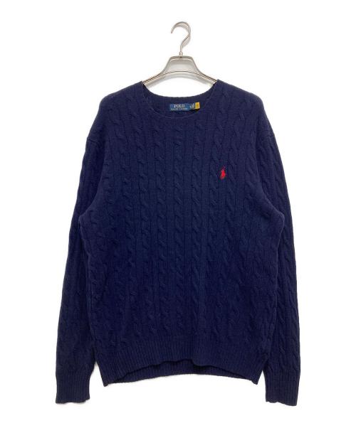 RALPH LAUREN（ラルフローレン）RALPH LAUREN (ラルフローレン) ケーブルニット ブルー サイズ:XLの古着・服飾アイテム