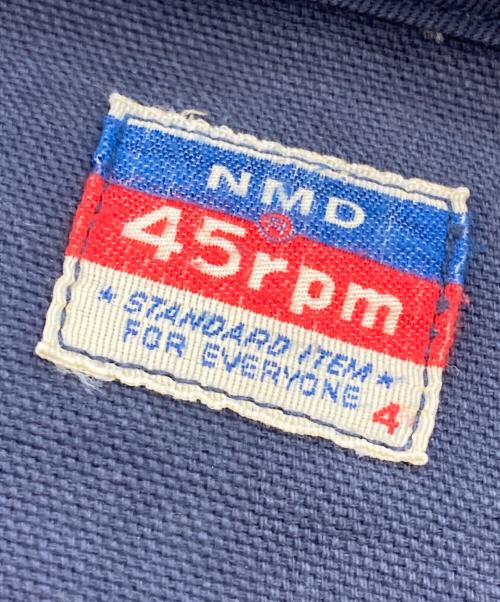 45R（フォーティファイブ・アール）45R (フォーティファイブ・アール) コットンカバーオールジャケット ブルー サイズ:４（L)の古着・服飾アイテム