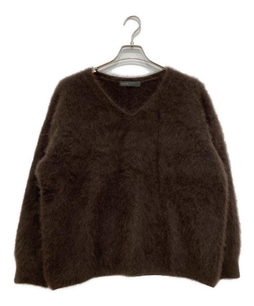 Noble（ノーブル）Noble (ノーブル) ファーニットVネックプルオーバー ブラウン サイズ:FREEの古着・服飾アイテム