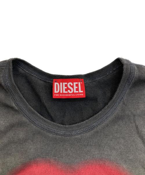 DIESEL（ディーゼル）DIESEL (ディーゼル) コンパクトTシャツ グレー サイズ:Mの古着・服飾アイテム