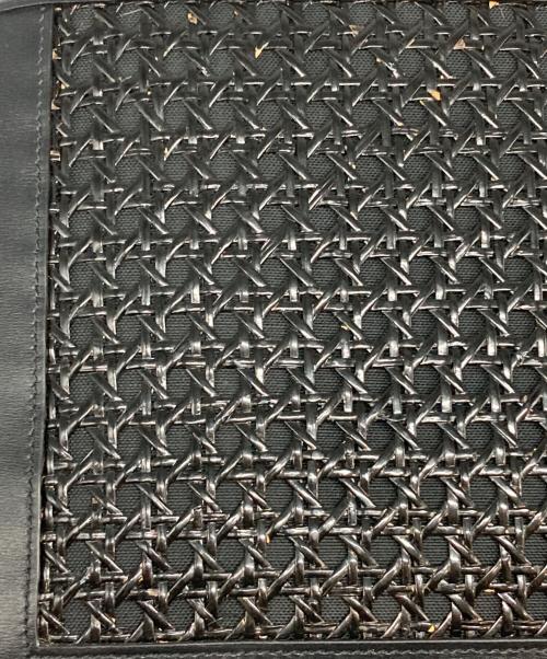 Saint Laurent Paris（サンローランパリ）Saint Laurent Paris (サンローランパリ) wicker clutch bag ブラックの古着・服飾アイテム