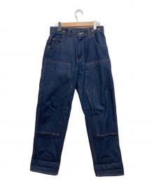 PRISON BLUES（プリズンブルース）の古着「ダブルニーデニムパンツ」｜インディゴ