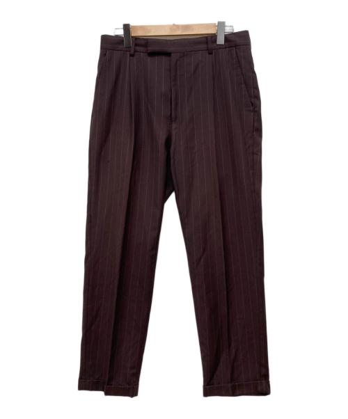 WACKO MARIA GUILTY PARTIES（ワコマリア ギルティーパーティー）WACKO MARIA GUILTY PARTIES (ワコマリア ギルティーパーティー) ウールストライプスラックス バイオレット×グレー サイズ:Mの古着・服飾アイテム