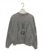 C.Eシーイー）の古着「OVERDYE WB HEADS×4 C.E CREW」｜グレー