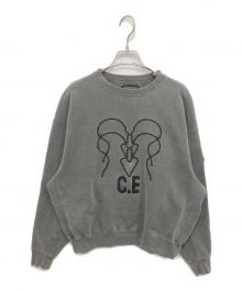 C.E（シーイー）の古着「OVERDYE WB HEADS×4 C.E CREW」｜グレー