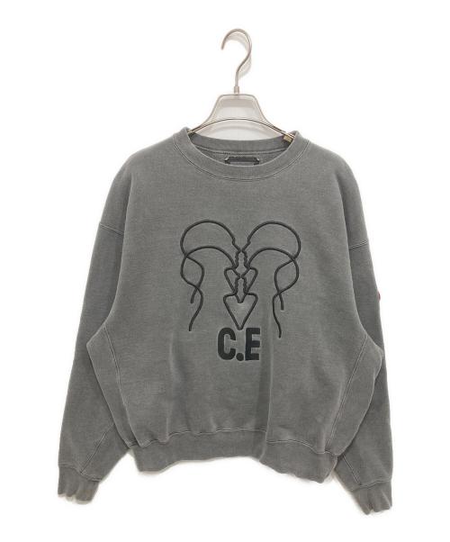 C.E（シーイー）C.E (シーイー) OVERDYE WB HEADS×4 C.E CREW グレー サイズ:Mの古着・服飾アイテム