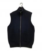 UNDECORATEDアンデコレイテッド）の古着「MF Wool Knit Zp Vest」｜ブラック