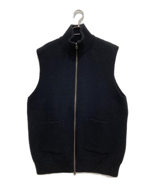 UNDECORATED（アンデコレイテッド）UNDECORATED (アンデコレイテッド) MF Wool Knit Zp Vest ブラック サイズ:3の古着・服飾アイテム