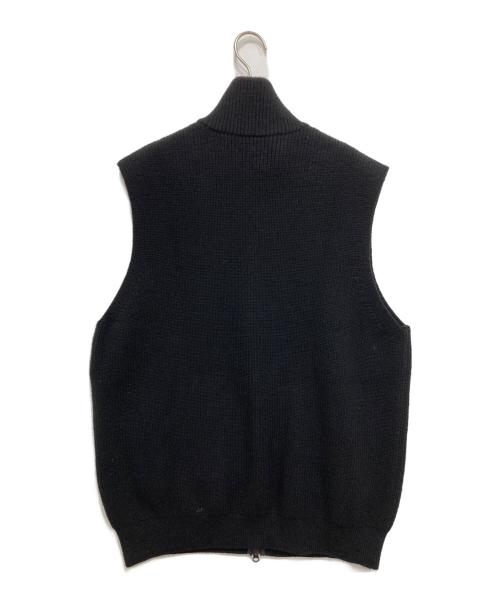 UNDECORATED（アンデコレイテッド）UNDECORATED (アンデコレイテッド) MF Wool Knit Zp Vest ブラック サイズ:3の古着・服飾アイテム
