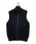UNDECORATED（アンデコレイテッド）の古着「MF Wool Knit Zp Vest」｜ブラック