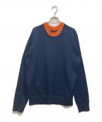 Maison Margielaメゾンマルジェラ）の古着「ウールクルーネックニット」｜ネイビー