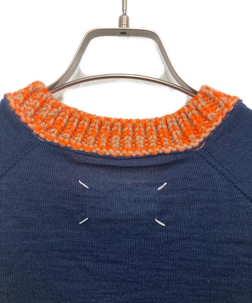 Maison Margiela（メゾンマルジェラ）Maison Margiela (メゾンマルジェラ) ウールクルーネックニット ネイビー サイズ:Sの古着・服飾アイテム