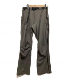 GR10K（ジーアールテンケー）の古着「Belted straight-leg trousers」｜オリーブ