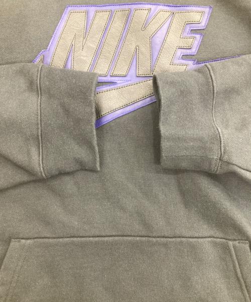 SUPREME（シュプリーム）Supreme (シュプリーム) NIKE (ナイキ) Leather Applique Hooded Sweats ブラック サイズ:Lの古着・服飾アイテム
