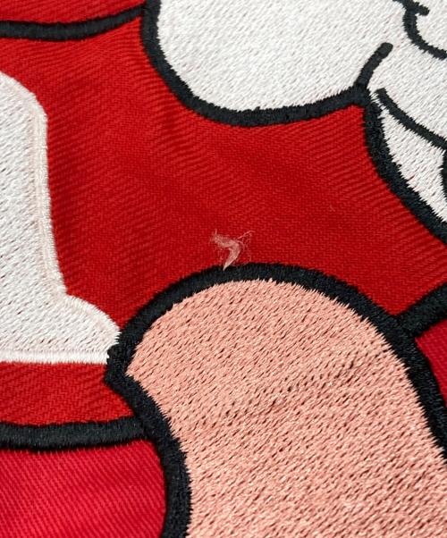 JH Design（ジェイエイチデザイン）JH Design (ジェイエイチデザイン) m&m'sワッペンレーシングジャケット ベージュ×レッド サイズ:Lの古着・服飾アイテム