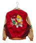 JH Design (ジェイエイチデザイン) m&m'sワッペンレーシングジャケット ベージュ×レッド サイズ:L：14000円