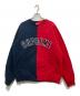 Supreme（シュプリーム）の古着「Split crewneck sweatshirt」｜ネイビー×レッド