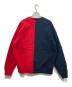 Supreme (シュプリーム) Split crewneck sweatshirt ネイビー×レッド サイズ:L：14000円