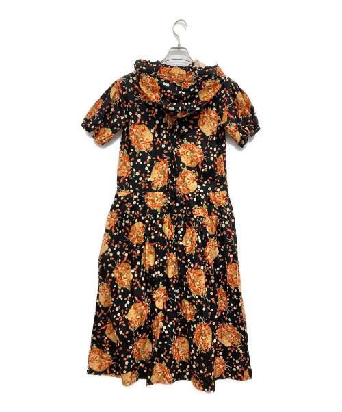 PINK HOUSE（ピンクハウス）PINK HOUSE (ピンクハウス) イチゴ柄フード付ロングワンピース ブラック サイズ:表記なしの古着・服飾アイテム