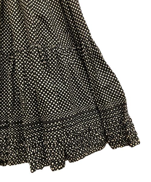 PINK HOUSE（ピンクハウス）PINK HOUSE (ピンクハウス) ドット柄ノースリーブティアードワンピース ブラック サイズ:サイズ表記なしの古着・服飾アイテム