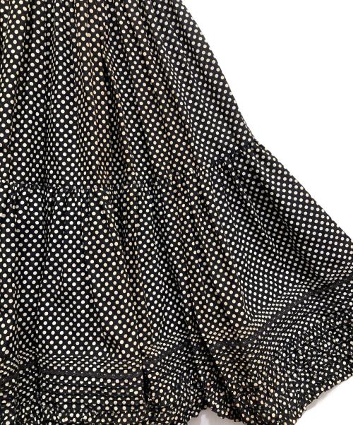 PINK HOUSE（ピンクハウス）PINK HOUSE (ピンクハウス) ドット柄ノースリーブティアードワンピース ブラック サイズ:サイズ表記なしの古着・服飾アイテム