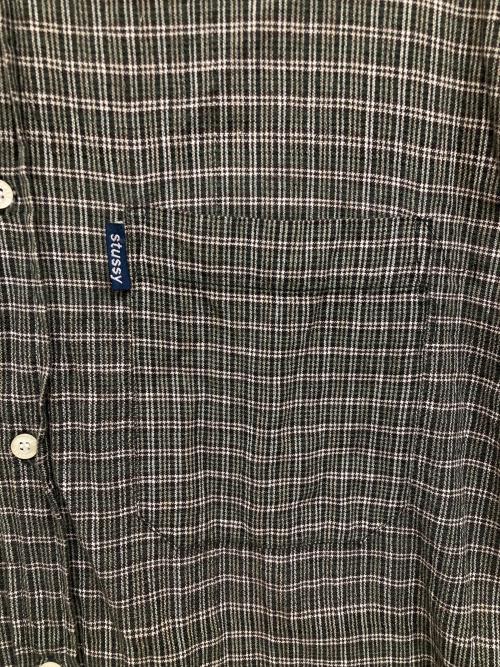 stussy（ステューシー）stussy (ステューシー) 90s 半袖チェックシャツ グリーン サイズ:Mの古着・服飾アイテム