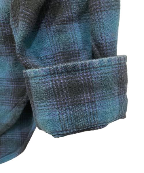 RRL（ダブルアールエル）RRL (ダブルアールエル) オンブレチェックシャツ ブルー サイズ:XLの古着・服飾アイテム