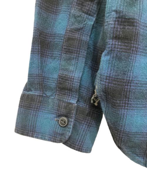 RRL（ダブルアールエル）RRL (ダブルアールエル) オンブレチェックシャツ ブルー サイズ:XLの古着・服飾アイテム
