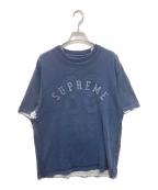 SUPREMEシュプリーム）の古着「Overprint SS Top/プリントTシャツ」｜ネイビー