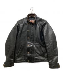 ADDICT CLOTHES（アディクト クローズ）の古着「ULSTER JACKET/レザージャケット」｜ブラック