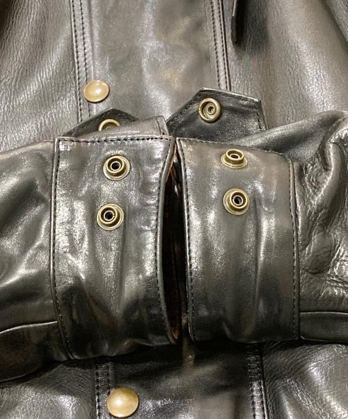 ADDICT CLOTHES（アディクト クローズ）ADDICT CLOTHES (アディクト クローズ) ULSTER JACKET/レザージャケット ブラック サイズ:SIZE38の古着・服飾アイテム