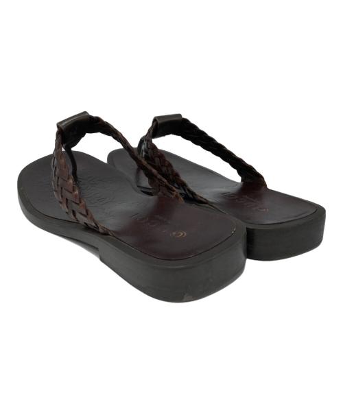GUCCI PLUS（グッチ プラス）GUCCI PLUS (グッチ プラス) レザーサンダル ブラウン サイズ:42Eの古着・服飾アイテム